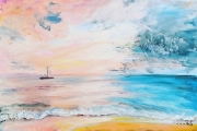 Boat at sunrise