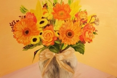 Glass vase with flowers